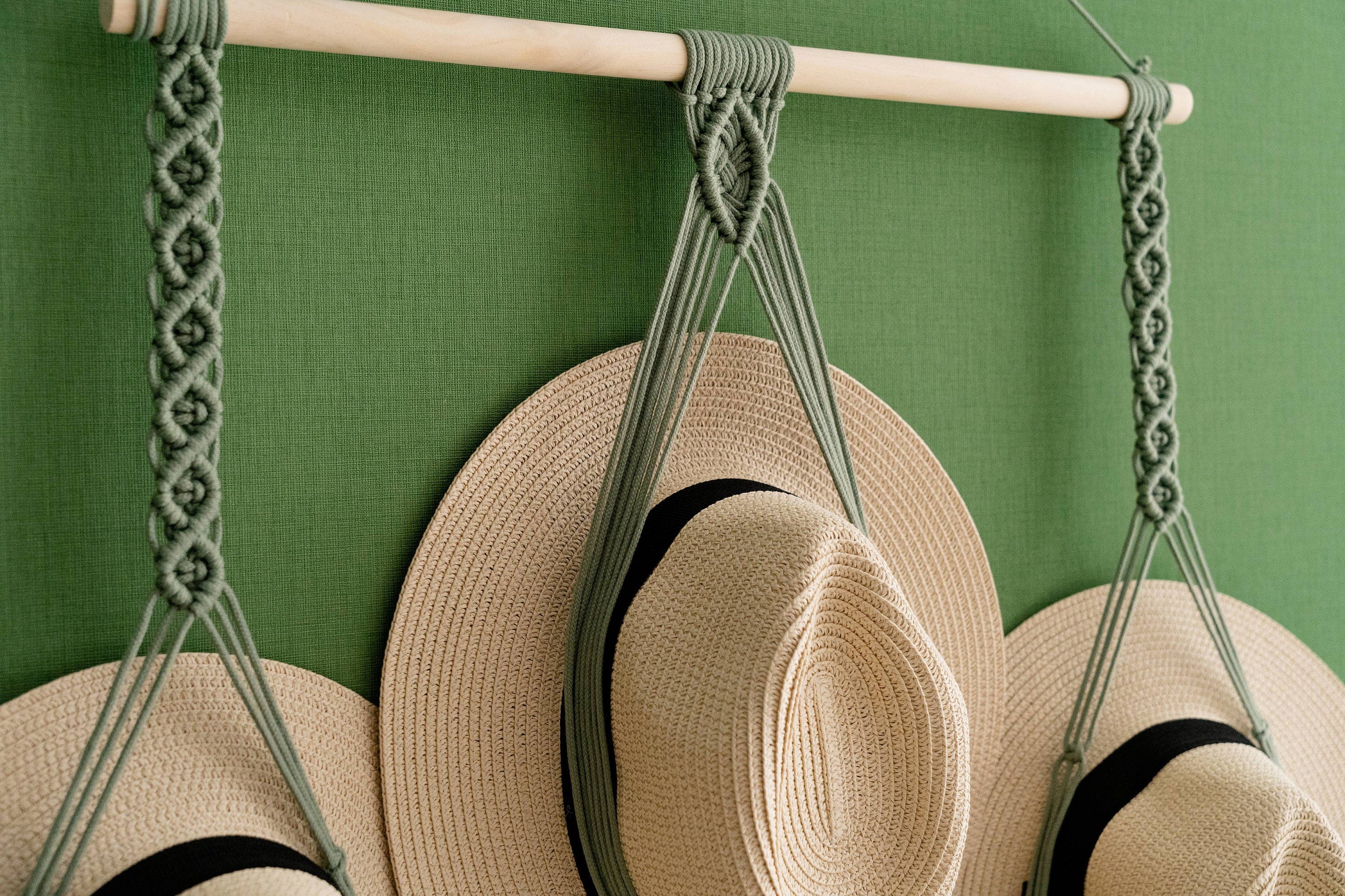 Wall Hanging Hat Storage, Beach Hat Holder, Boho Hat Holder, Gift For Hat Lover, Cowboy Hat Storage, Hat Display Rack,boho Hat Organizer H39