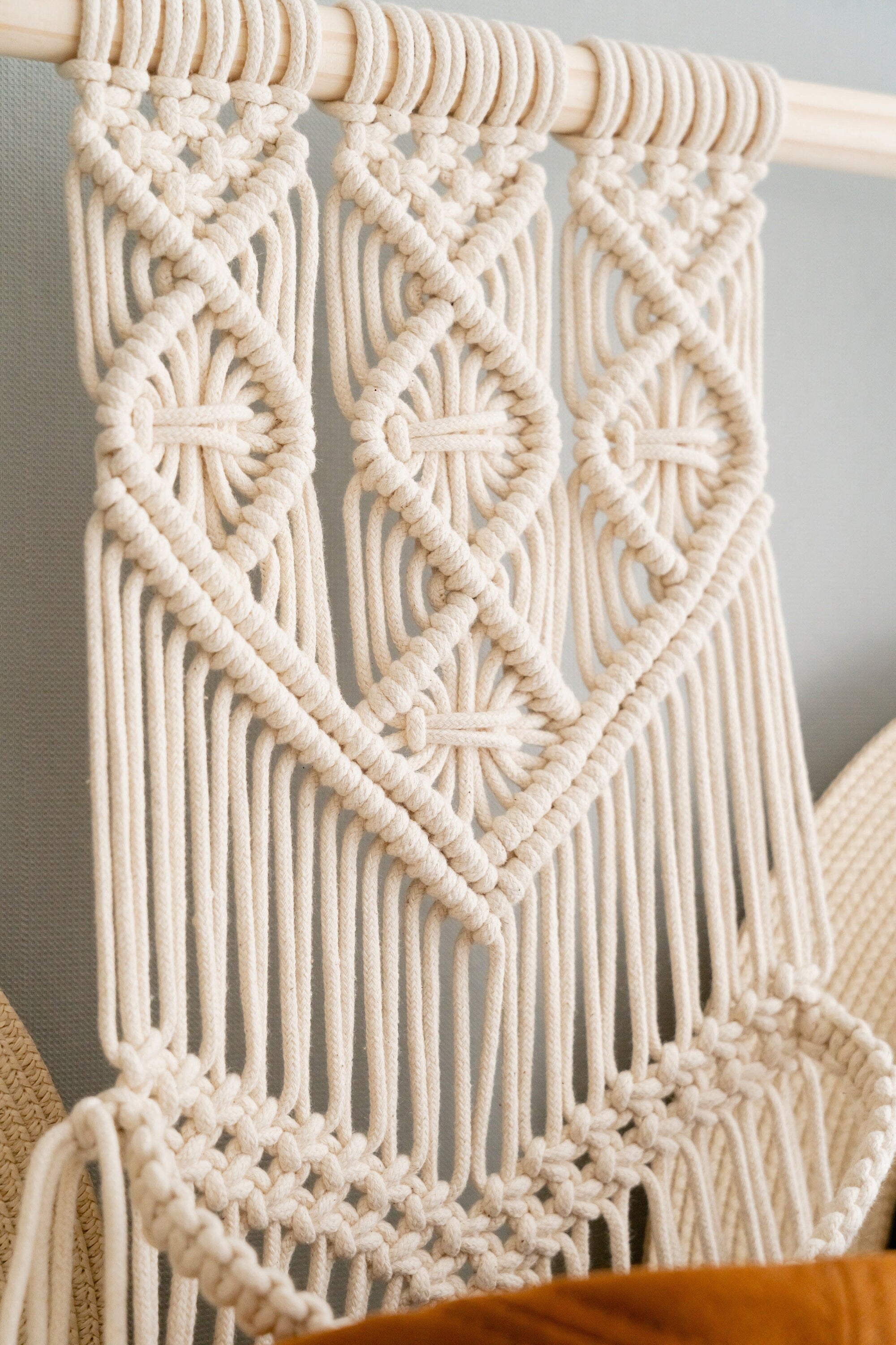 Boho Hat Hanger, Cap Rack, Farmhouse Decor, Macrame Hat Display, Gift For Him, Hat Display, Hippie Home Decor I53