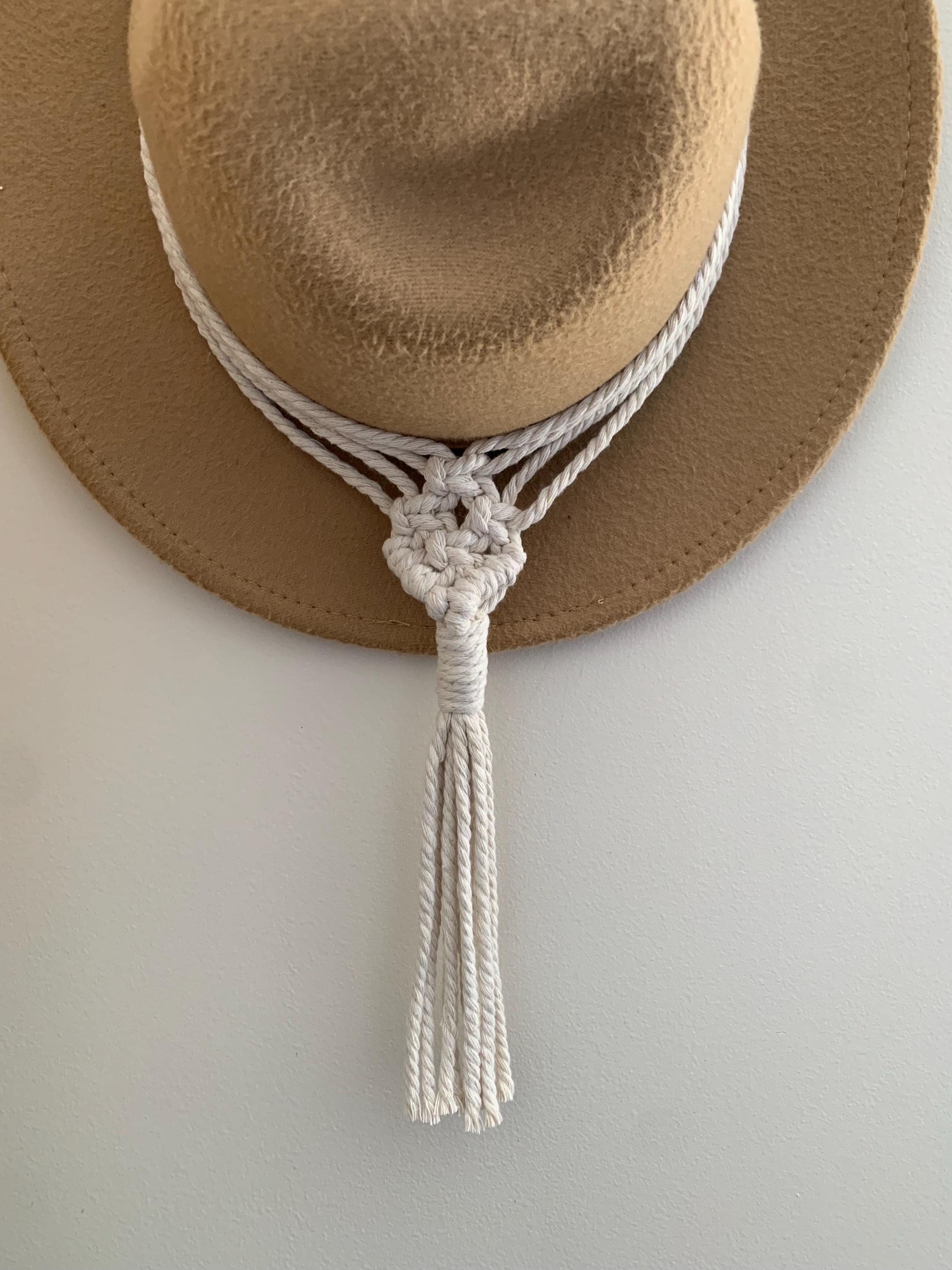 Macrame Hat Hanger – 1, 2, Or 3 Tier Boho Hat Organizer For Wall