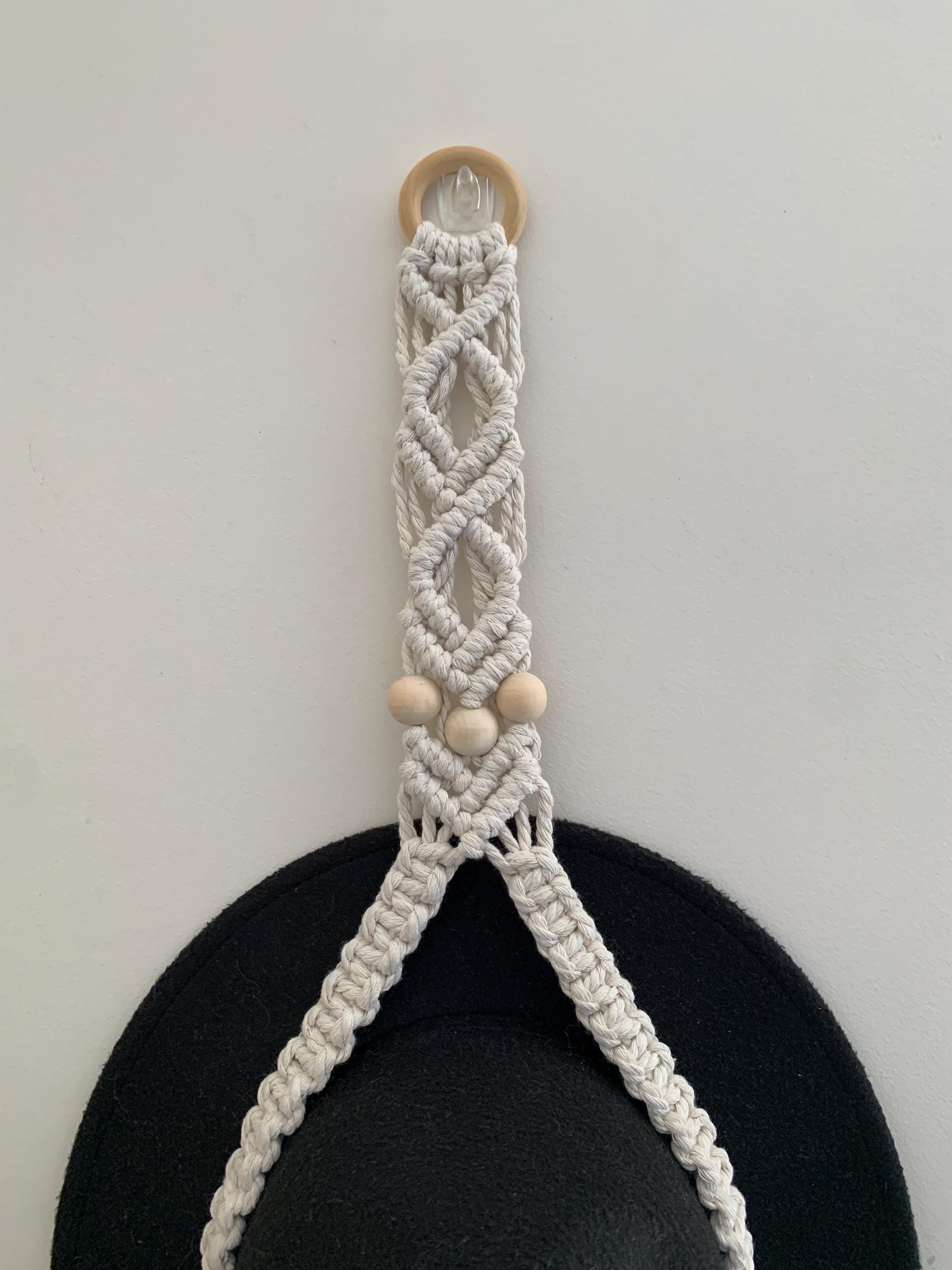 Macrame Hat Hanger – 1, 2, Or 3 Tier Boho Hat Organizer For Wall