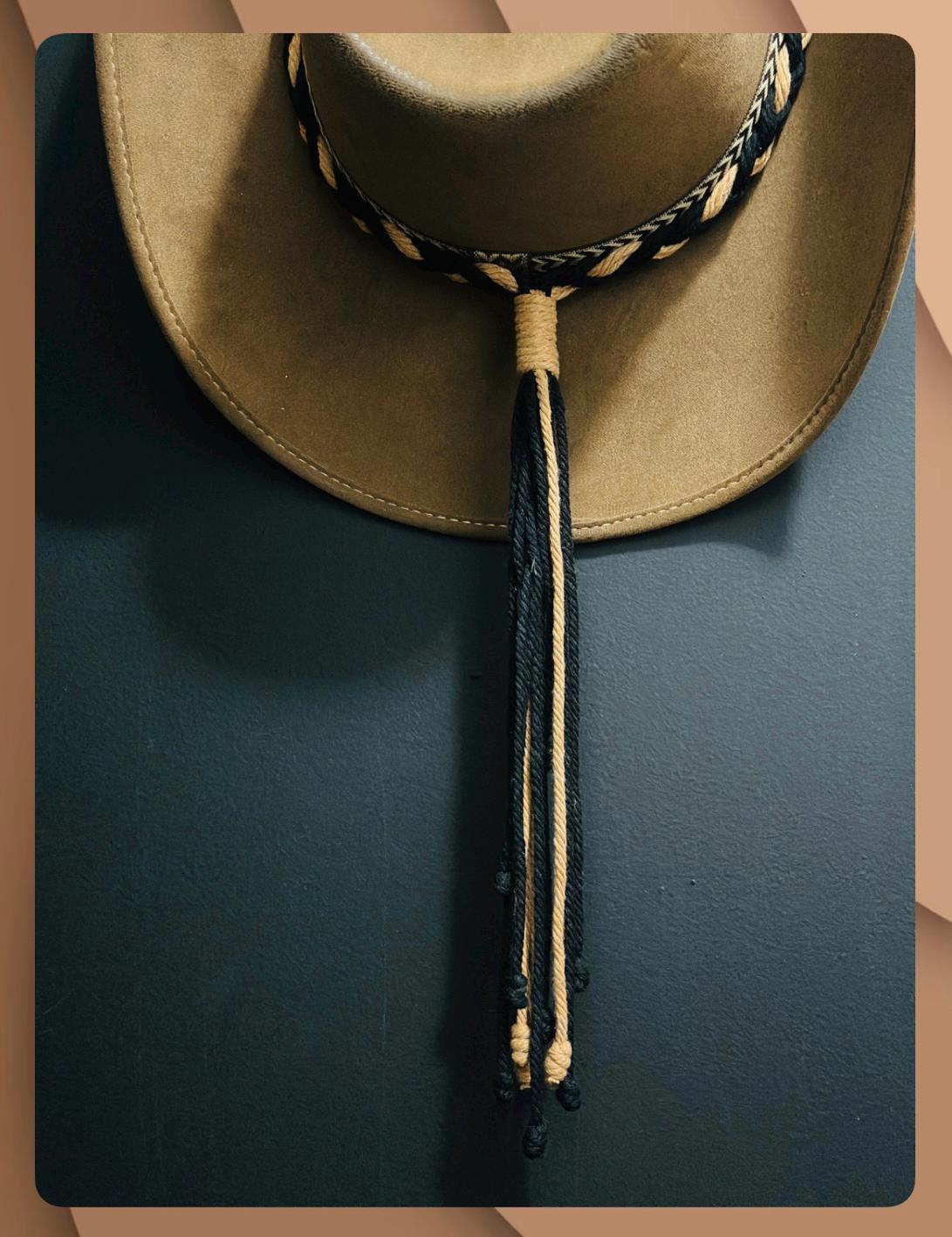Rustic Horseshoe Cowboy Hat Holder: Handmade Macrame Western Decor