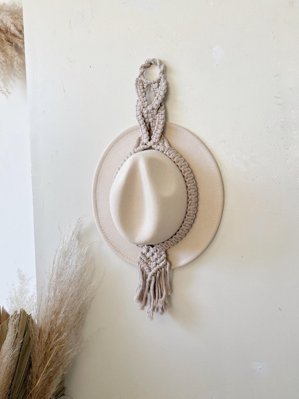 Macrame Hat Holder, Boho Decor