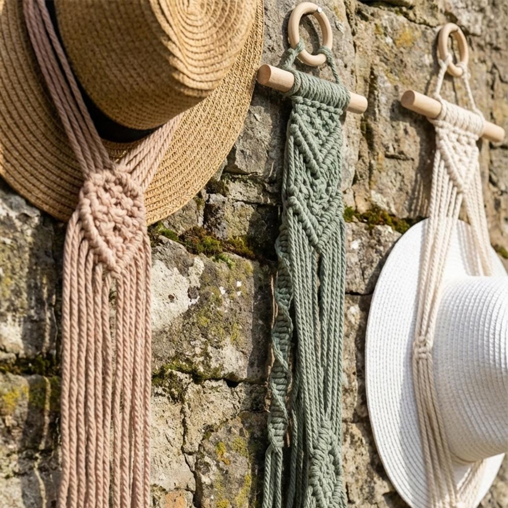 Macrame Hat Holder For Wall, Cowboy Hat Hanger, Boho Hat Organizer, Handmade Hat Rack, Western Hat Storage, Gift For Him