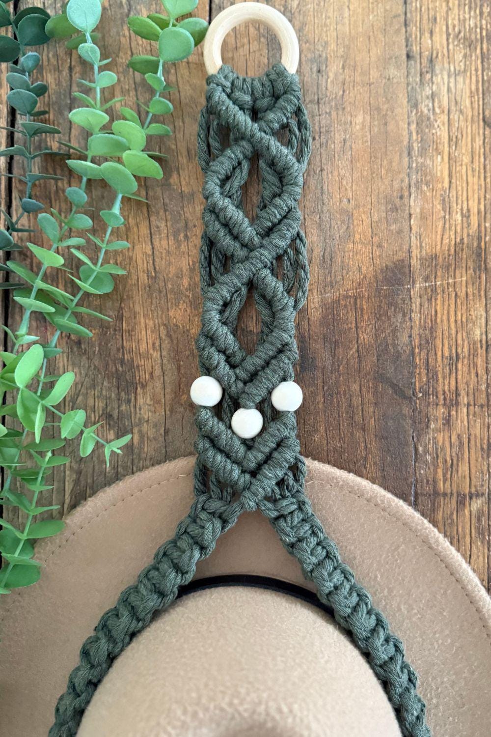 Macrame Hat Hanger – 1, 2, Or 3 Tier Boho Hat Organizer For Wall