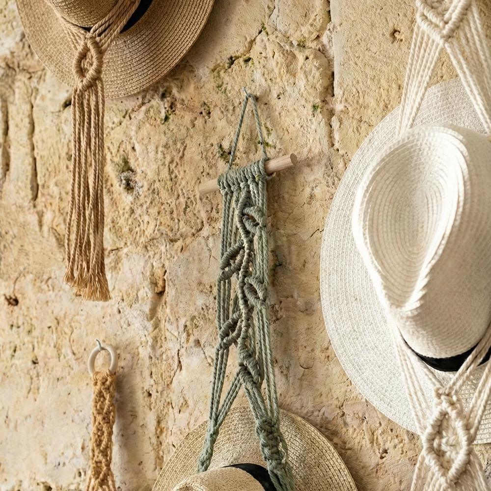 Macrame Hat Holder For Wall, Cowboy Hat Hanger, Boho Hat Organizer, Handmade Hat Rack, Western Hat Storage, Gift For Him
