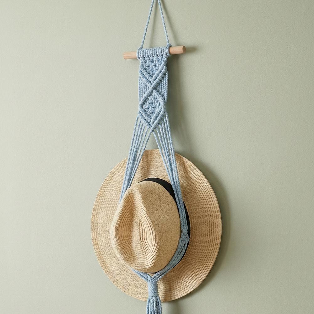 Macrame Hat Holder For Wall, Cowboy Hat Hanger, Boho Hat Organizer, Handmade Hat Rack, Western Hat Storage, Gift For Him